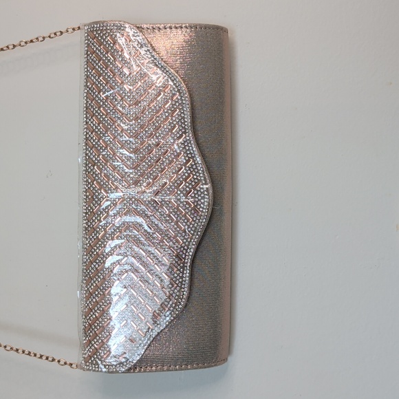 Handbags - Rose Gold Sequin Clutch Purse
